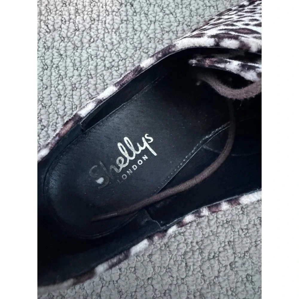 Shellys‎ London Emma Platform Oxford Leopard Size 6.5